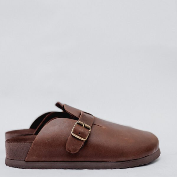 ZUECO BIRK CUERO CHOCO