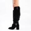 BOTA LYN GAMUZA DE CUERO NEGRA [preventa]