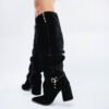 BOTA LYN GAMUZA DE CUERO NEGRA [preventa]