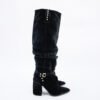 BOTA LYN GAMUZA DE CUERO NEGRA [preventa]
