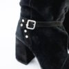BOTA LYN GAMUZA DE CUERO NEGRA [preventa]