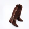 BOTA BRIGITTE GAMUZA DE CUERO CHOCO [preventa]