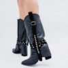 BOTA BRIGITTE CUERO NEGRO