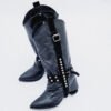 BOTA BRIGITTE CUERO NEGRO