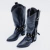 BOTA BRIGITTE CUERO NEGRO
