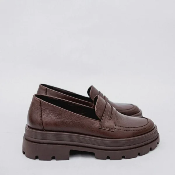 MOCASÍN PREPPY CUERO CHOCO