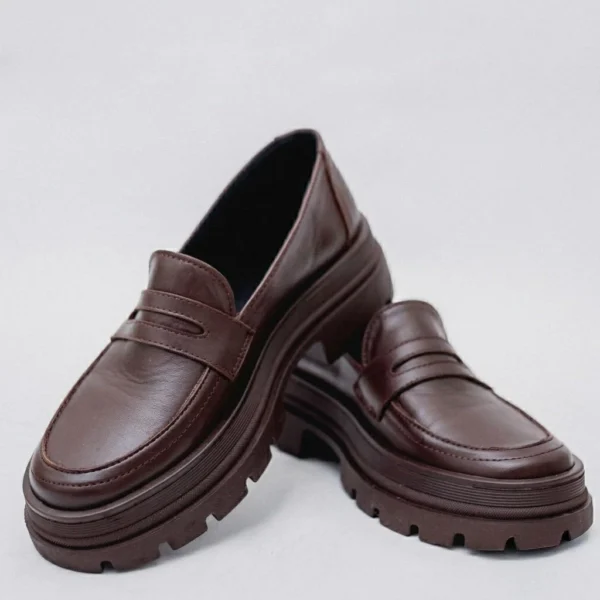 MOCASÍN PREPPY CUERO CHOCO